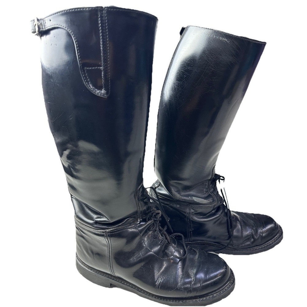 Vintage Equestrian Horse Riding Boots Vibram Sole Mens Size 10D Hand Made‎